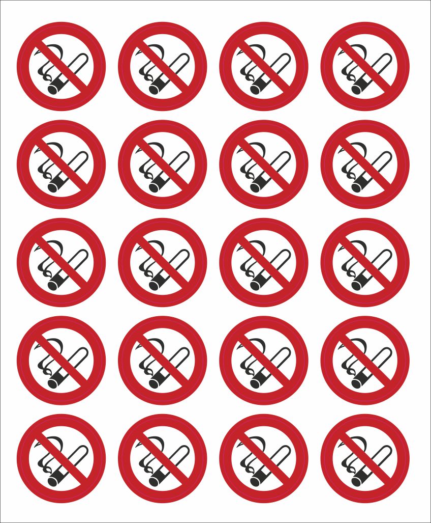 Verboden te roken 25mm