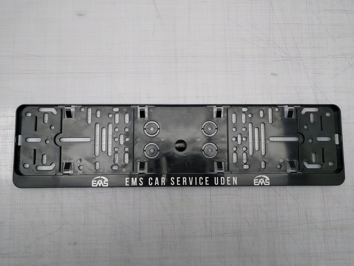 Kentekenplaat houder met tekstrand