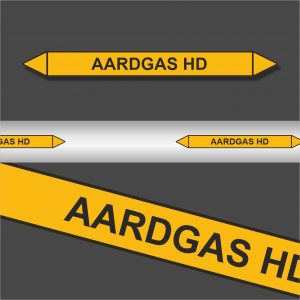 Leidingstickers Leidingmarkering Aardgas HD (Gassen)