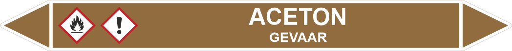Leidingstickers Leidingmarkering Aceton (Ontvlambare vloeistoffen) Leidingstickers Leidingmarkering Aceton (Ontvlambare vloeistoffen)