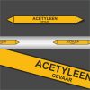 Leidingstickers Leidingmarkering Acetyleen (Gassen)