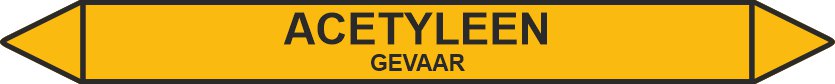Leidingstickers Leidingmarkering Acetyleen (Gassen) Leidingstickers Leidingmarkering Acetyleen (Gassen)