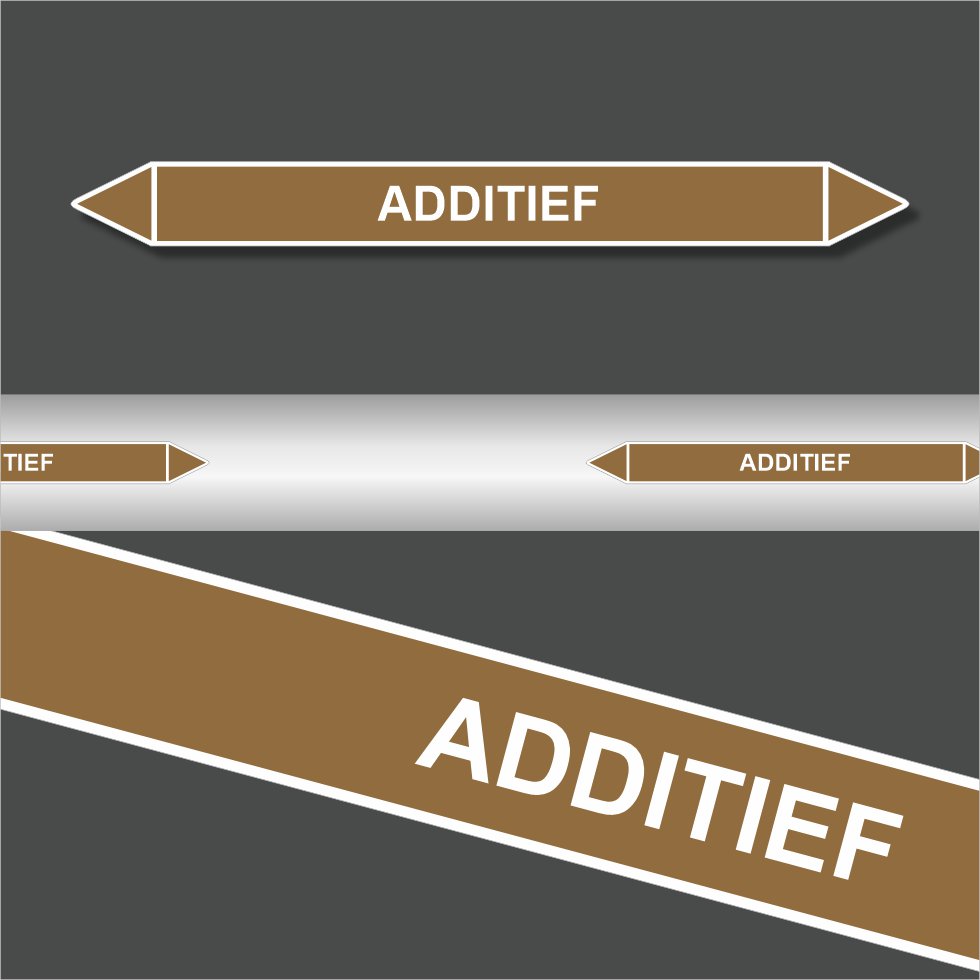 Leidingstickers Leidingmarkering Additief (Ontvlambare vloeistoffen) Leidingstickers Leidingmarkering Additief (Ontvlambare vloeistoffen)