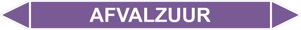 Leidingstickers Leidingmarkering Afvalzuur (Basen)