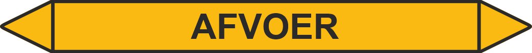 Leidingstickers Leidingmarkering Afvoer (Gassen)