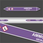 Leidingstickers Leidingmarkering Ammonia (Basen)