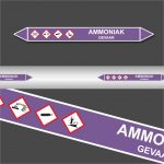 Leidingstickers Leidingmarkering Ammoniak (Basen)