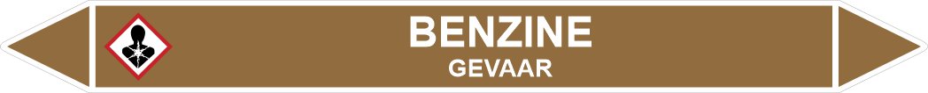 Leidingstickers Leidingmarkering Benzine (Ontvlambare vloeistoffen) Leidingstickers Leidingmarkering Benzine (Ontvlambare vloeistoffen)