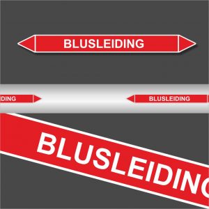 Leidingstickers Leidingmarkering Blusleiding (Blusleidingen)
