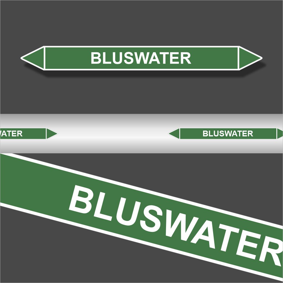 Leidingstickers Leidingmarkering Bluswater (Water)