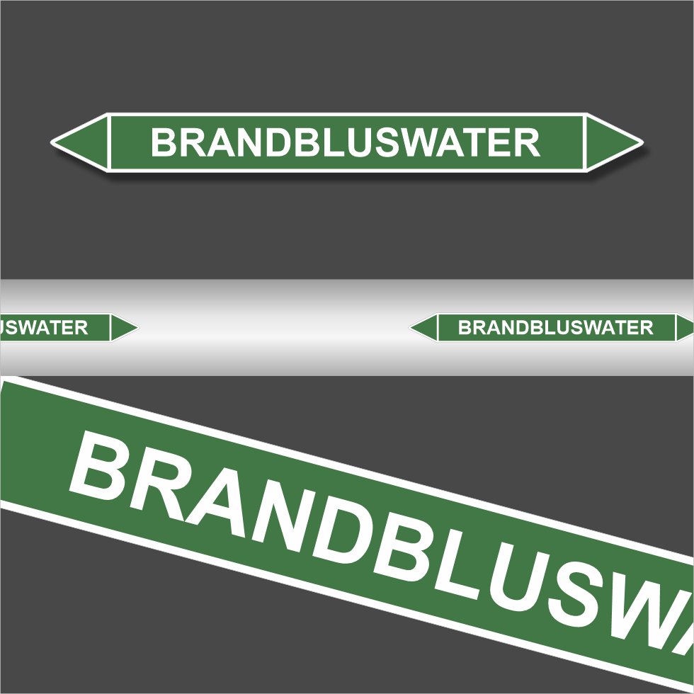 Leidingstickers Leidingmarkering Brandbluswater (Water) Leidingstickers Leidingmarkering Brandbluswater (Water)