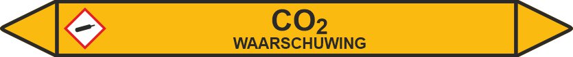 Leidingstickers Leidingmarkering CO2 (Gassen) Leidingstickers Leidingmarkering CO2 (Gassen)