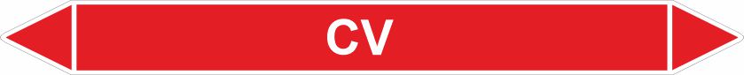 Leidingstickers Leidingmarkering CV (Blusleidingen)