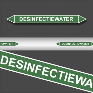 Leidingstickers Leidingmarkering Desinfectiewater (Water)
