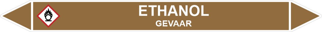 Leidingstickers Leidingmarkering Ethanol (Ontvlambare vloeistoffen)