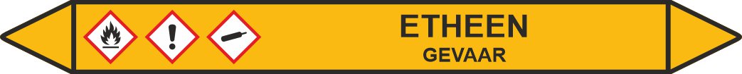 Leidingstickers Leidingmarkering Etheen (Gassen)