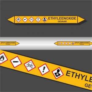 Leidingstickers Leidingmarkering Ethyleenoxide (Gassen)