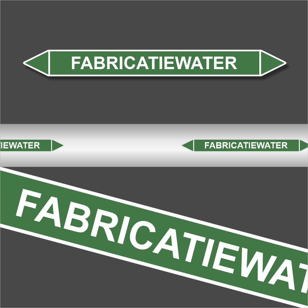 Leidingstickers Leidingmarkering Fabricatiewater (Water) Leidingstickers Leidingmarkering Fabricatiewater (Water)