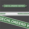 Leidingstickers Leidingmarkering Gechloreerd water (Water)