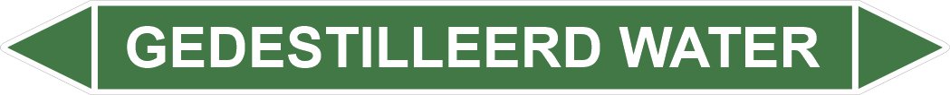 Leidingstickers Leidingmarkering Gedestileerd water (Water)