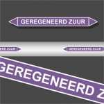 Leidingstickers Leidingmarkering Geregeneerd Zuur (Basen)