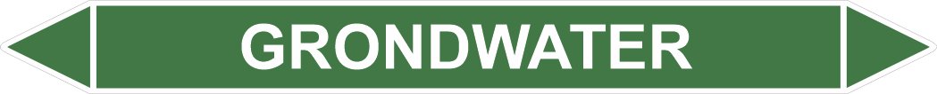 Leidingstickers Leidingmarkering Grondwater (Water)