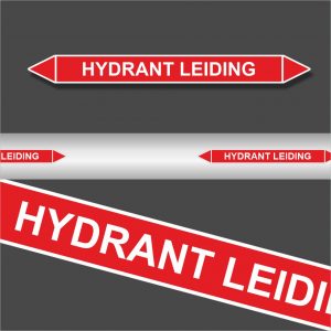 Leidingstickers Leidingmarkering Hydrant Leiding (Blusleidingen)
