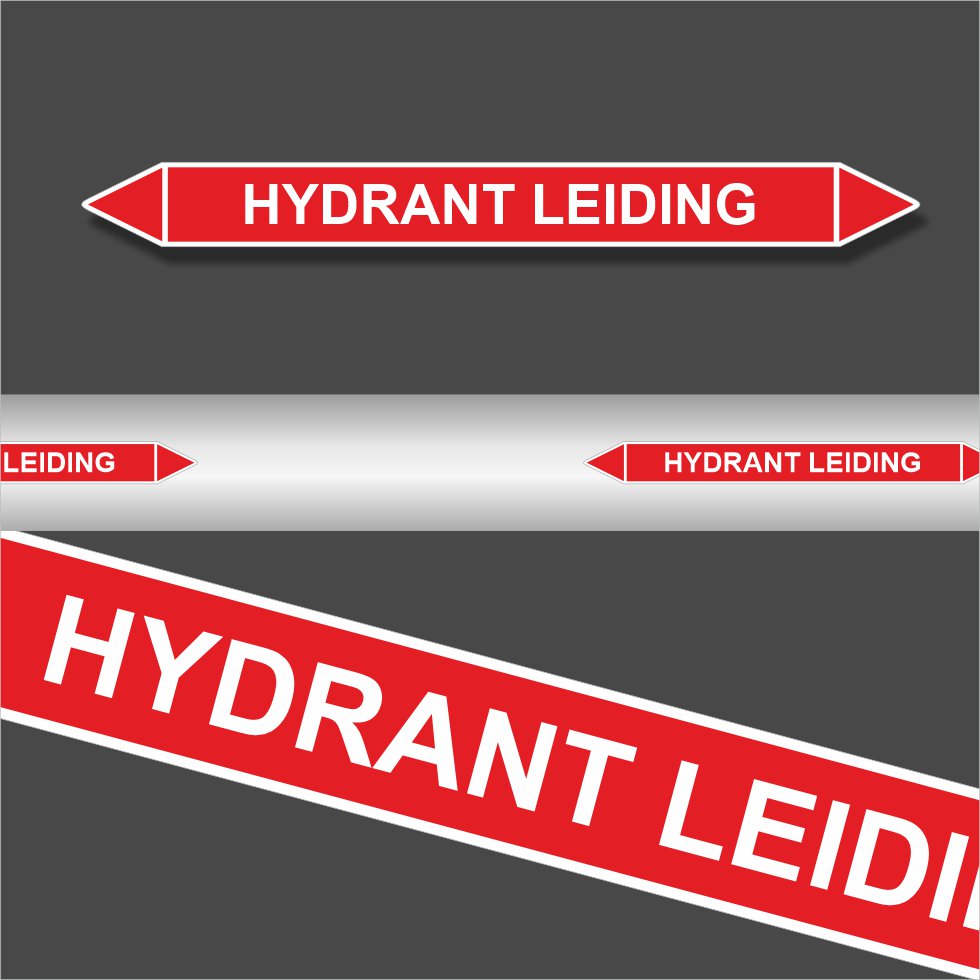 Leidingstickers Leidingmarkering Hydrant Leiding (Blusleidingen) Leidingstickers Leidingmarkering Hydrant Leiding (Blusleidingen)