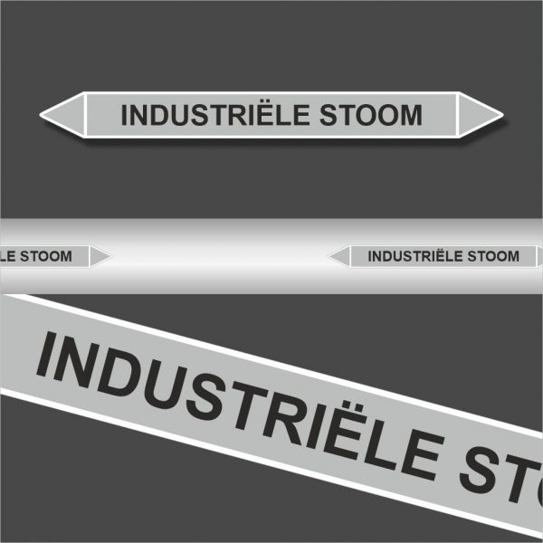 Leidingstickers Leidingmarkering Industriele stoom (Stoom)