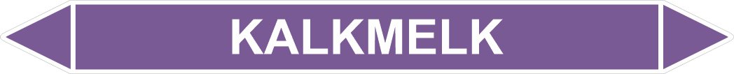 Leidingstickers Leidingmarkering Kalkmelk (Basen)