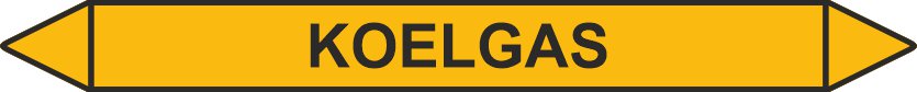 Leidingstickers Leidingmarkering Koelgas (Gassen)