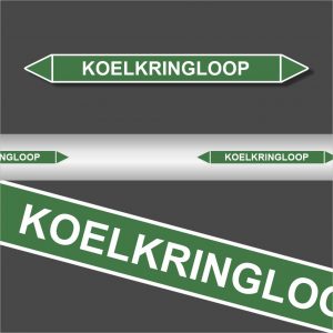 Leidingstickers Leidingmarkering Koelkringloop (Water)