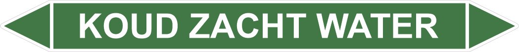 Leidingstickers Leidingmarkering Koud zacht water (Water) Leidingstickers Leidingmarkering Koud zacht water (Water)
