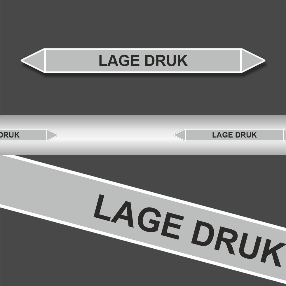 Leidingstickers Leidingmarkering Lage Druk (Stoom)