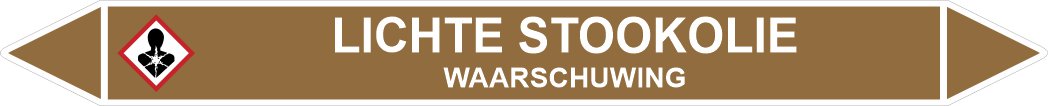 Leidingstickers Leidingmarkering Lichte stookolie (Ontvlambare vloeistoffen)