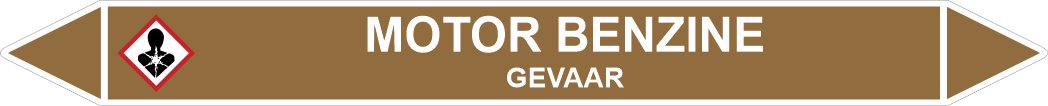 Leidingstickers Leidingmarkering Motor Benzine (Ontvlambare vloeistoffen)