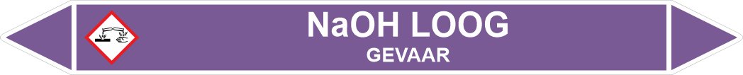 Leidingstickers Leidingmarkering NaOH Loog (Basen) Leidingstickers Leidingmarkering NaOH Loog (Basen)