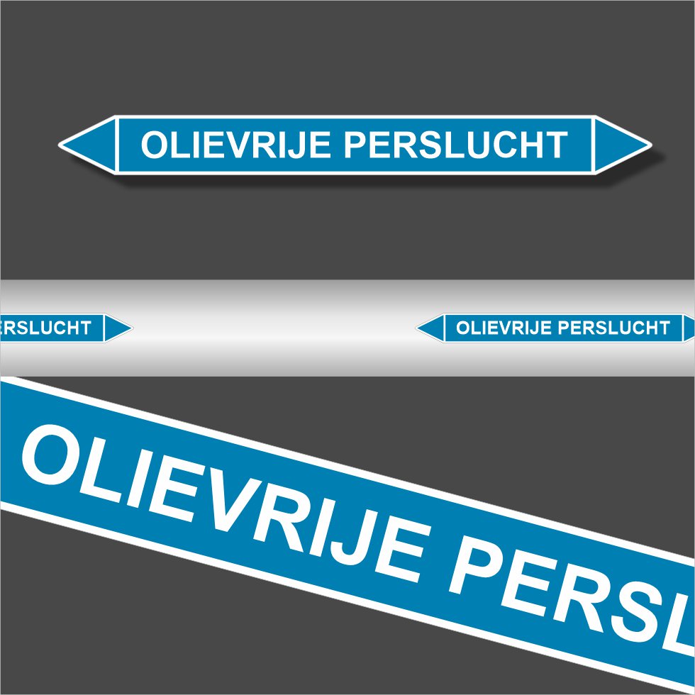 Leidingstickers Leidingmarkering Olievrije Perslucht (Lucht) Leidingstickers Leidingmarkering Olievrije Perslucht (Lucht)