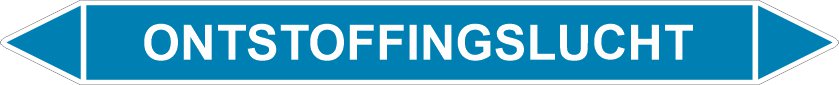 Leidingstickers Leidingmarkering Ontstoffingslucht (Lucht)