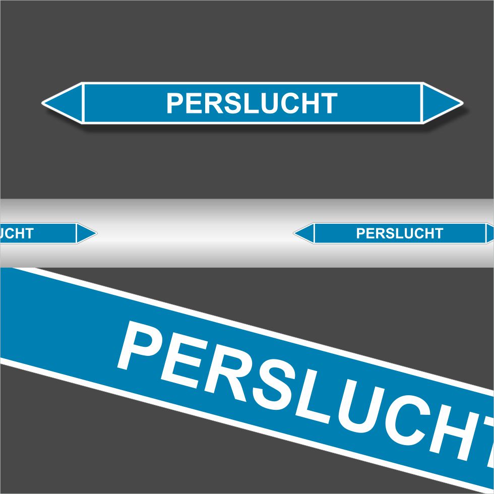 Leidingstickers Leidingmarkering Perslucht (Lucht) Leidingstickers Leidingmarkering Perslucht (Lucht)