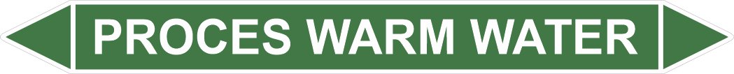Leidingstickers Leidingmarkering Proces warm water (Water) Leidingstickers Leidingmarkering Proces warm water (Water)