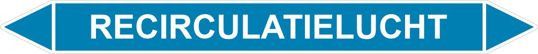 Leidingstickers Leidingmarkering Recirculatielucht (Lucht) Leidingstickers Leidingmarkering Recirculatielucht (Lucht)