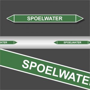 Leidingstickers Leidingmarkering Spoelwater (Water)