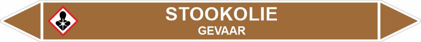 Leidingstickers Leidingmarkering Stookolie (Ontvlambare vloeistoffen)