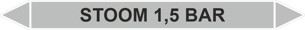 Leidingstickers Leidingmarkering Stoom 1.5 BAR (Stoom)