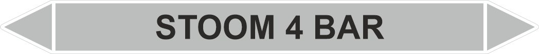 Leidingstickers Leidingmarkering Stoom 4 BAR (Stoom) Leidingstickers Leidingmarkering Stoom 4 BAR (Stoom)