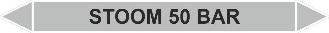 Leidingstickers Leidingmarkering Stoom 50 BAR (Stoom)