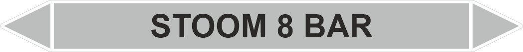 Leidingstickers Leidingmarkering Stoom 8 BAR (Stoom) Leidingstickers Leidingmarkering Stoom 8 BAR (Stoom)