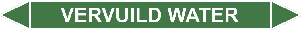 Leidingstickers Leidingmarkering Vervuild water (Water) Leidingstickers Leidingmarkering Vervuild water (Water)