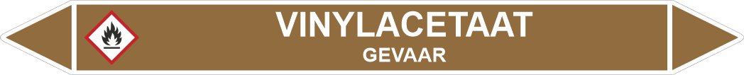 Leidingstickers Leidingmarkering Vinylacetaat (Ontvlambare vloeistoffen) Leidingstickers Leidingmarkering Vinylacetaat (Ontvlambare vloeistoffen)